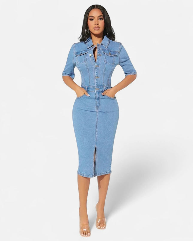 Robe en jean moderne