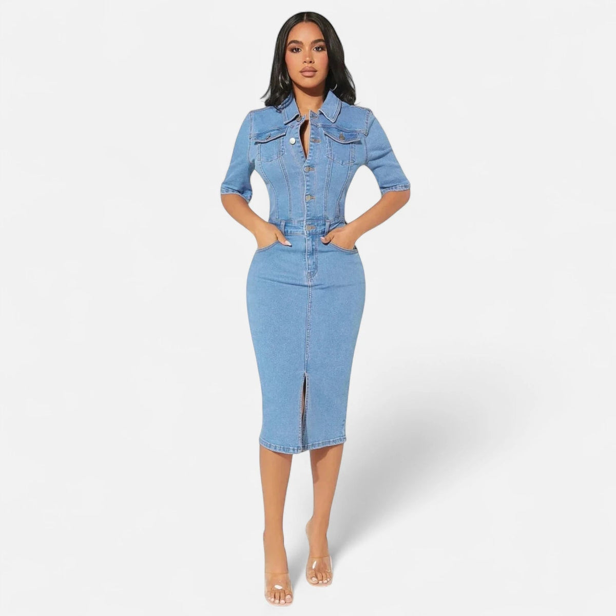 Robe en jean moderne