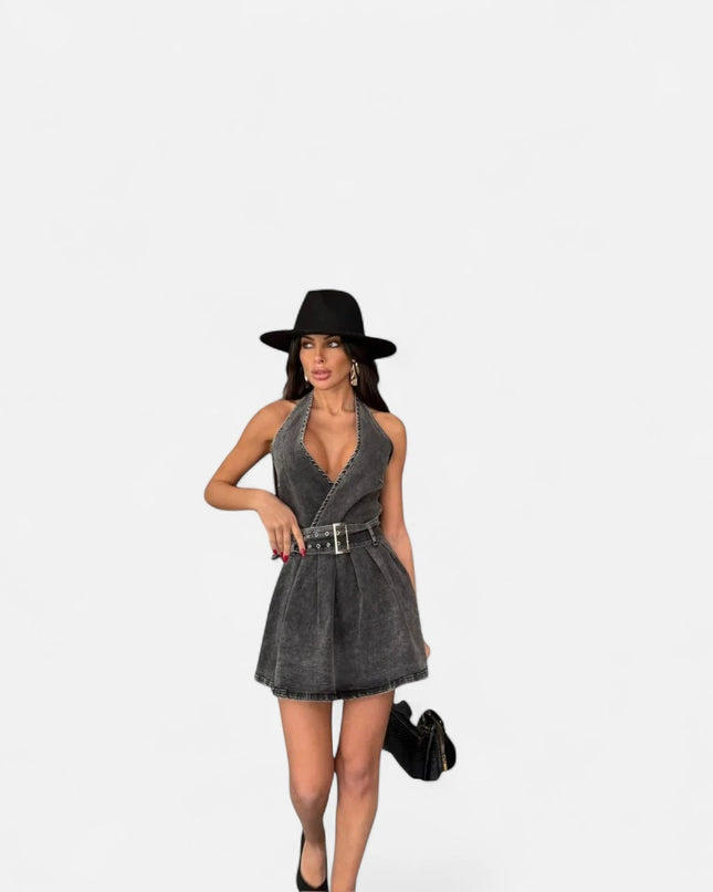 Robe portefeuille en jean