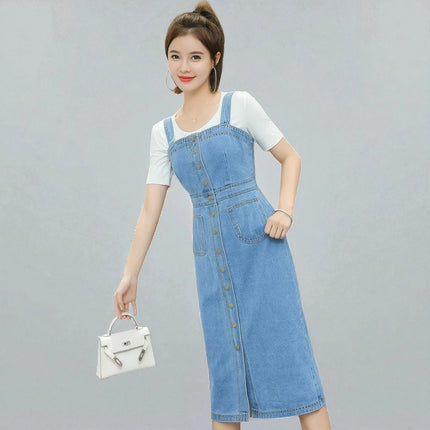 Salopette Robe en Jean Femme