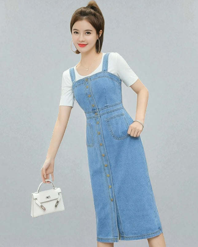 Salopette Robe en Jean Femme