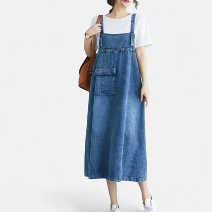 Robe salopette jean grossesse