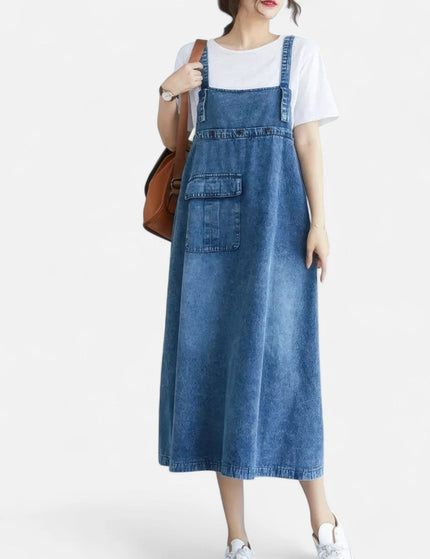 Robe salopette jean grossesse
