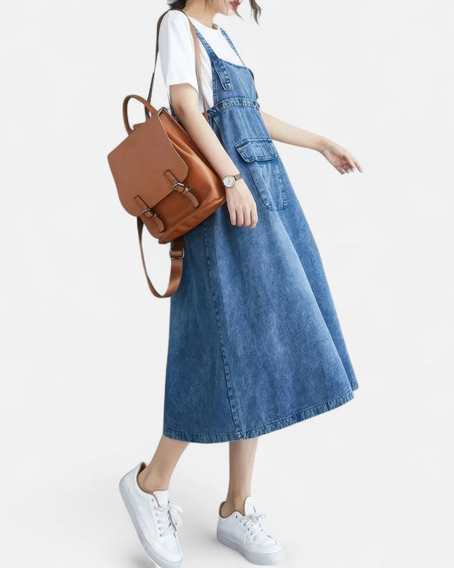 Robe salopette jean grossesse