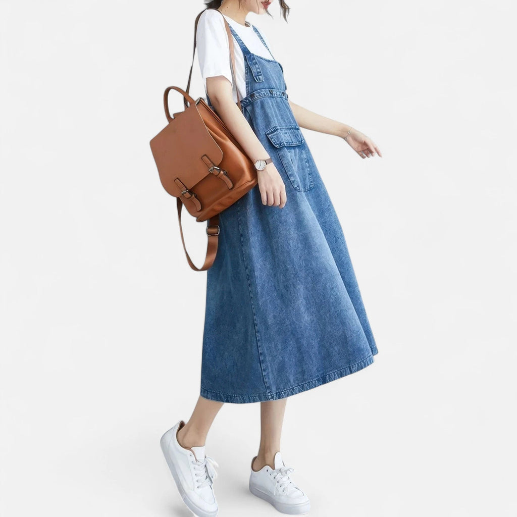 Robe salopette jean grossesse