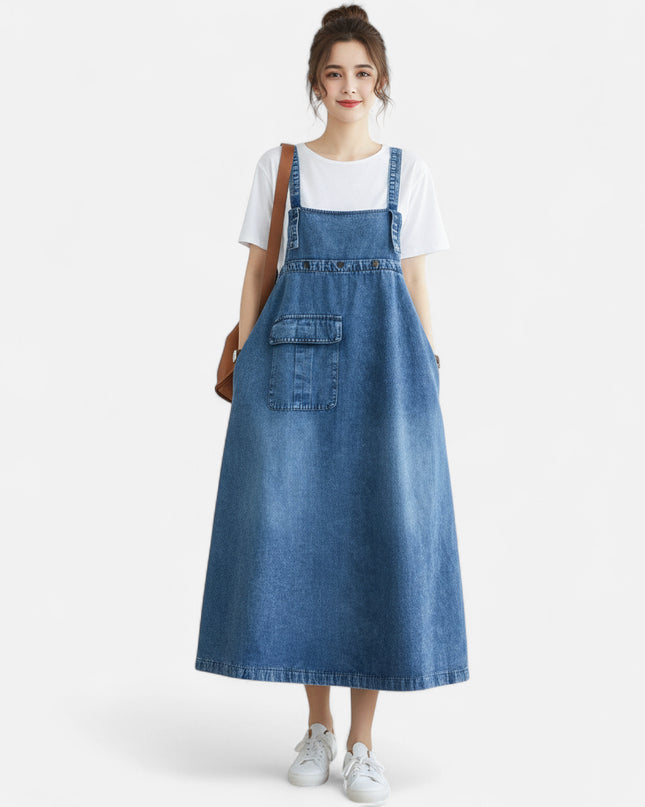 Robe salopette jean grossesse