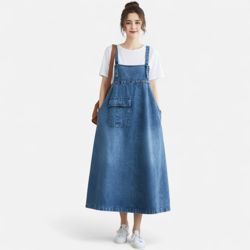 Robe salopette jean grossesse