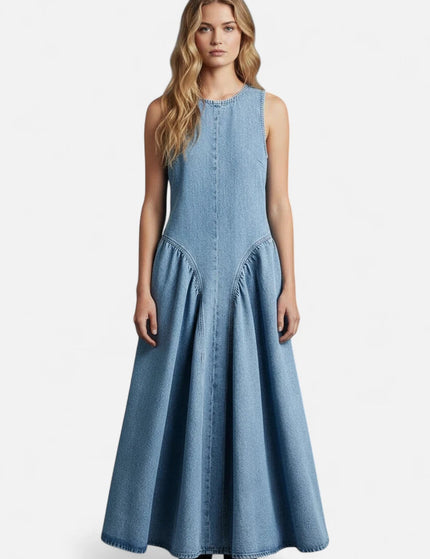 Robe sans manche en jean