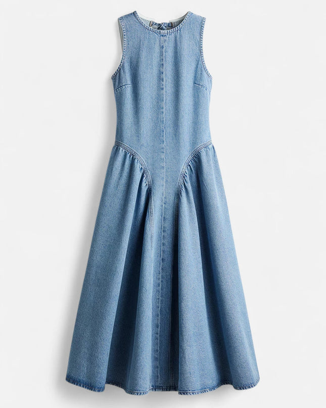 Robe sans manche en jean