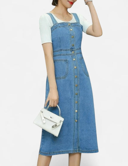 Robe tablier en jean