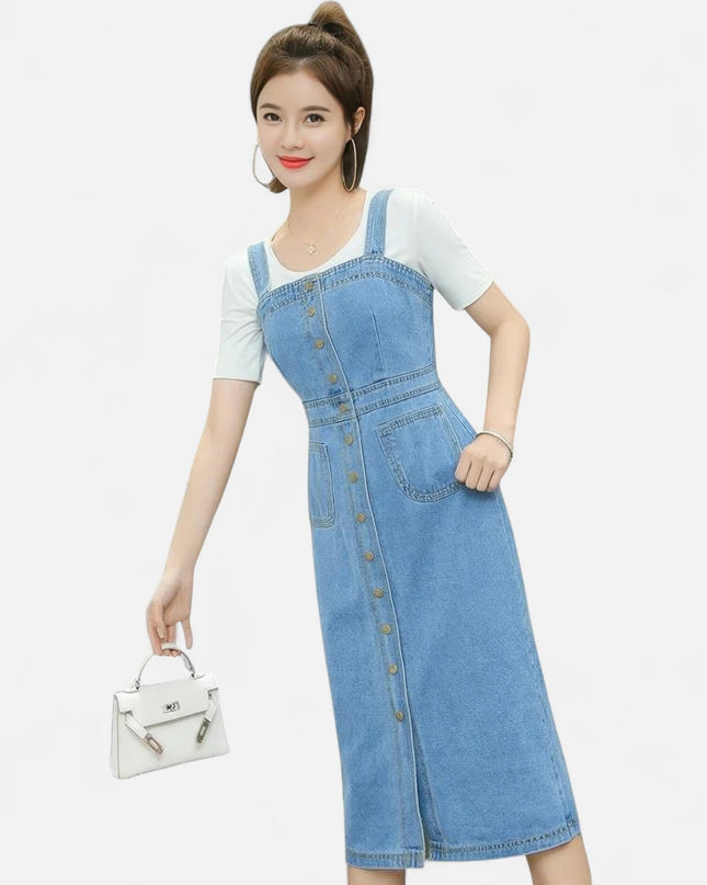 Robe tablier en jean