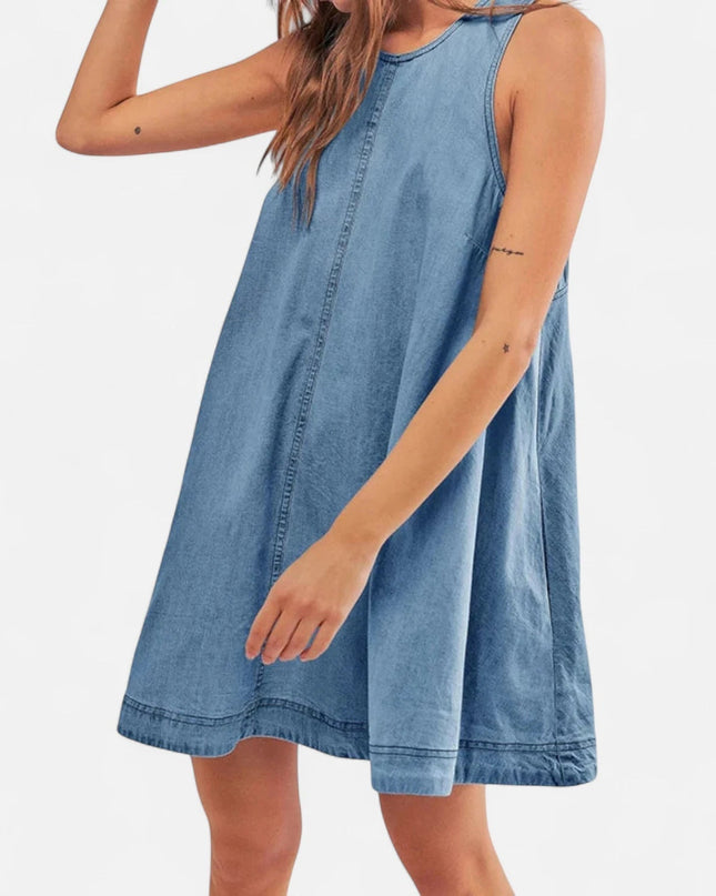 Robe trapèze en jean