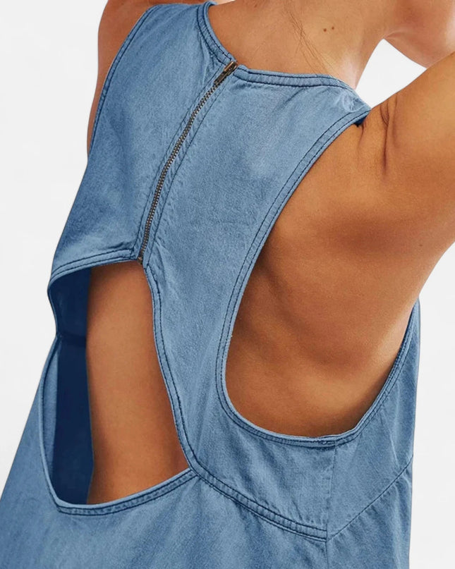 Robe trapèze en jean