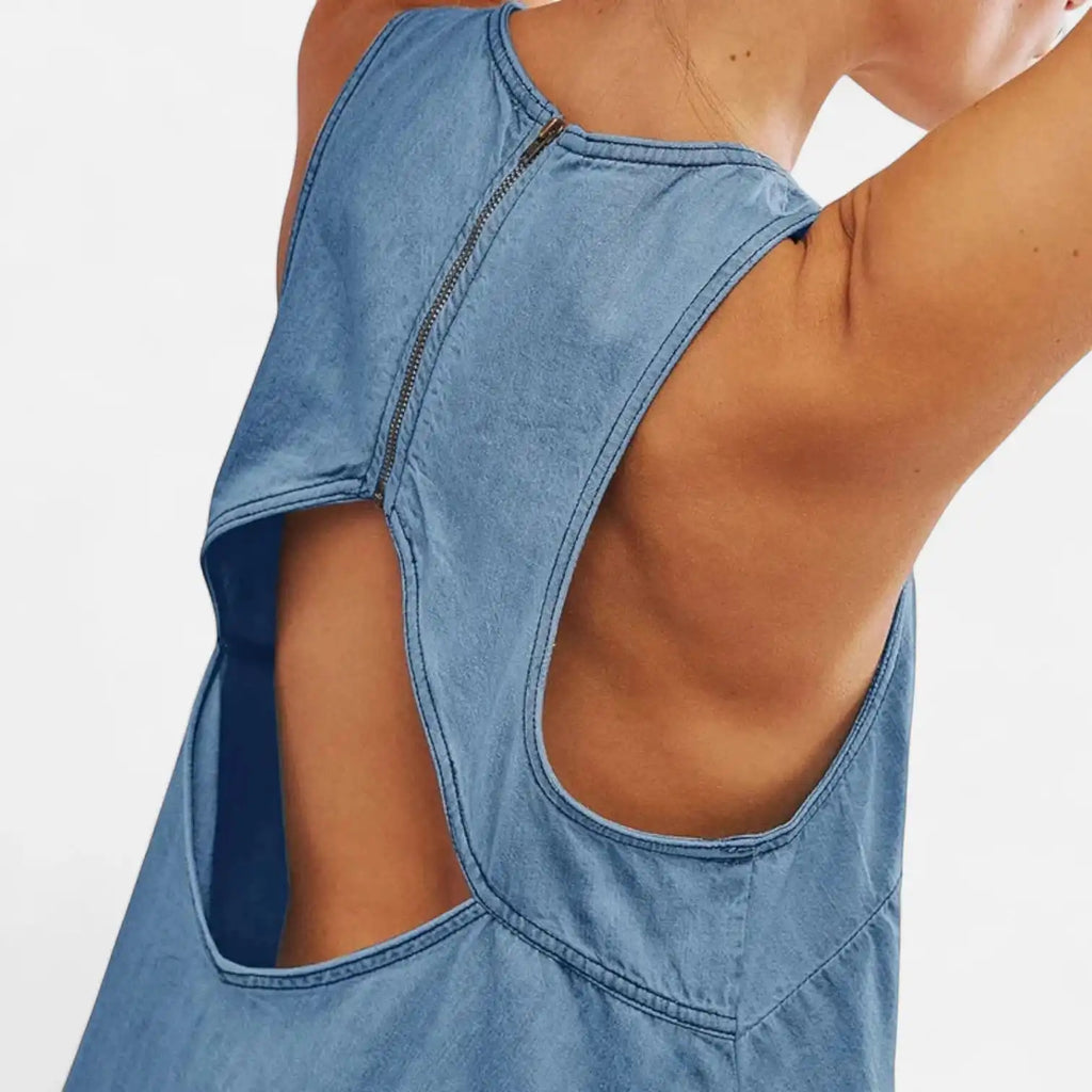 Robe trapèze en jean