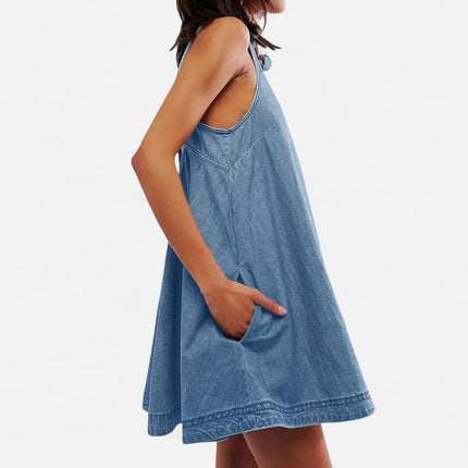 Robe trapèze en jean