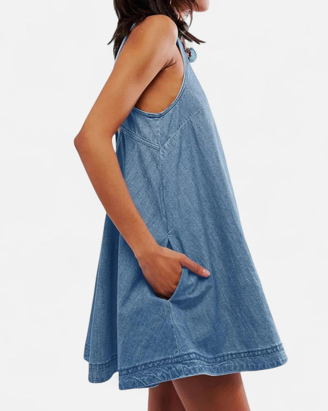 Robe trapèze en jean