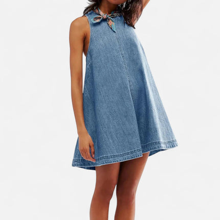 Robe trapèze en jean