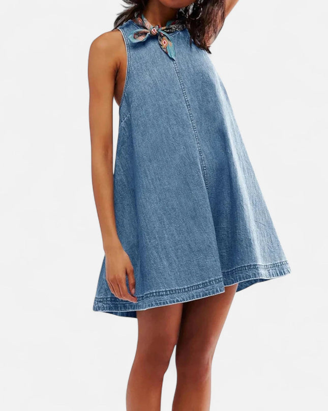 Robe trapèze en jean